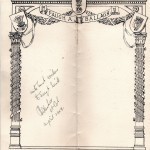 The interior of the menu for the 'Welcome Home Banquet' held for returning prisoners of war at Portadown on 30 January 1919