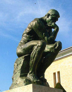 The Thinker, sculpture by Auguste Rodin Picture taken in Musee Rodin in Paris, France by wikipedian Pufacz