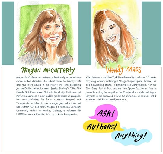 Ask! ME! Anything! with special guest host Wendy Mass on 9/16. 