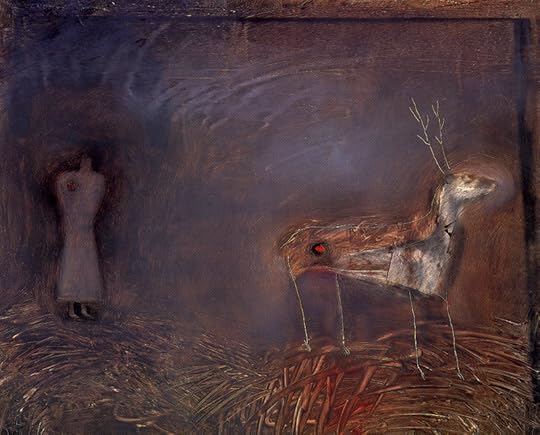 Deer With Angel by Holly Roberts
