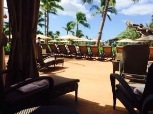 View from inside a Ka Maka Grotto cabana (photo by Sarah Graffam)