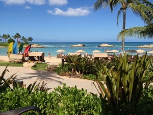 View from Aulani executive lanai (photo by Sarah Graffam)
