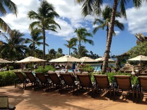 Ka Maka Grotto cabanas view (photo by Sarah Graffam)