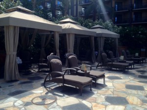 Aulani Wailana Pool cabanas (photo by Sarah Graffam)