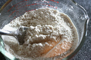 white and wheat flour