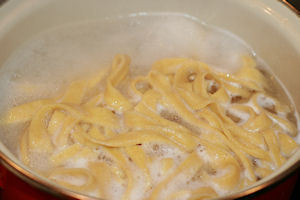 boil the noodles