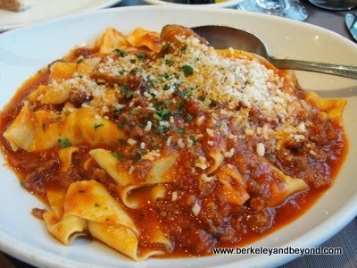 pasta with salsiccia sauce at Bencotto Italian Kitchen in Little Italy, San Diego, California