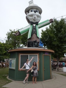 Cara and Stacey at the fair