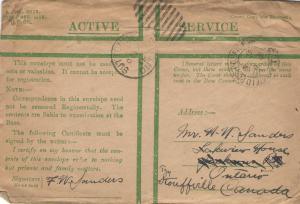 Fred's Active Service Envelope