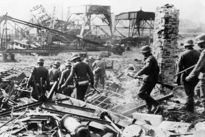 German troops at Westerplatte, Poland, 7 September 1939