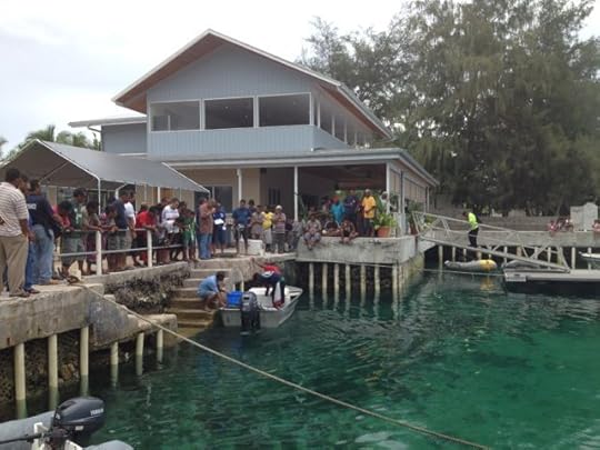 Fish are weighed by the basketful at Shoreline in Majuro