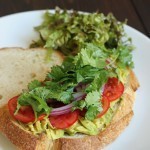 Avocado Salsa Sandwich - Layer buttery avocado with salsa ingredients on toasted bread for a sandwich that