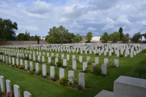 Some of the 2,650 graves at Arras.