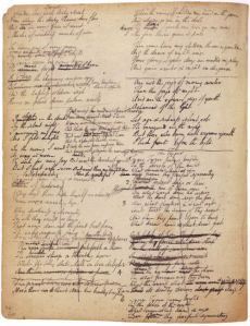 A page of William Blake's Commonplace Journal