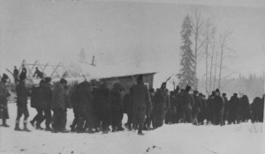 An archival photo of the men from Ottoman Turkey interned in Kapuskasing Ontario. Photo credit for that is: Courtesy Ron Morel Memorial Museum, Kapuskasing Ontario.
