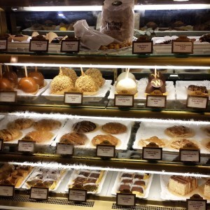 photo of available snacks from Germany, Caramel covered candies, cookies, fruit