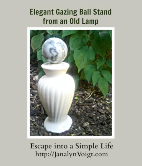 Marble Gazing Ball and Stand