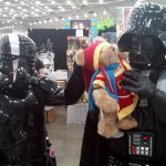 Tristan the Teddy Bear meets a Dark Trooper and Lord Vadar