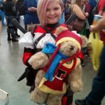 Tristan the Teddy Bear meets the Lil'Miss Deadpool