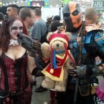 Tristan the Teddy Bear meets Harley Quinn and Deathstroke