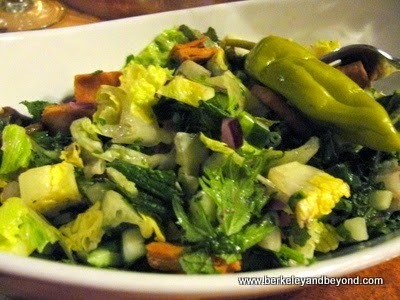 Greek salad at Mediterranean Gourment Restaurant at Hanalei Colony Resort in Haena, Kauai, Hawaii