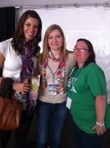With writer friends Lindsey Leavitt and Crystal Perkins. Sure, we LOOK harmless enough...