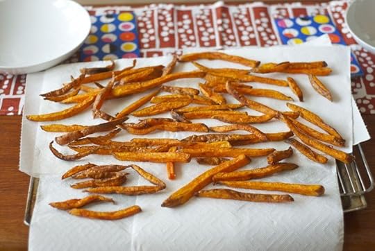 Slow-fried sweet potatoes