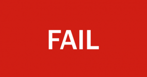 Sign that says FAIL