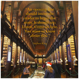 Trinity College Library, Dublin with Holly in her Santa hat. Photo: Lisa Fleetwood December 2013. 