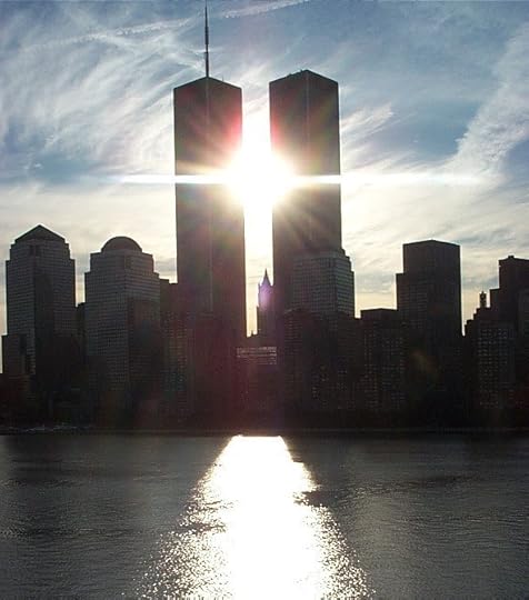 twin towers with sunlight