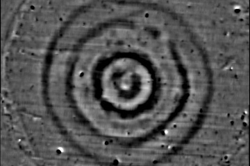 Magnetic data image of a newly discovered monument around Stonehenge.