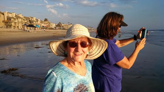 Mom enjoying Carlsbad with my sister