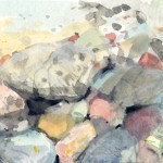 I couldn't get this painting to work both close up and far away. I ended up favoring far away.