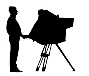 Guy with a movie camera