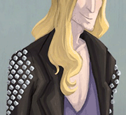 Axyl's known for his long, thick, blond locks. Image by Stacy Lefevre