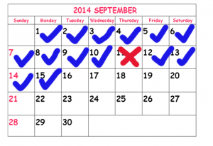 sept 2014 calendar