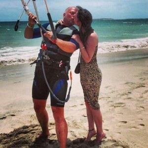 Lovers in Cape Verde celebrating our birthdays and my 100th country!