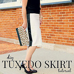 how to make a tuxedo skirt square