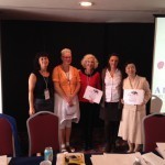 Our panal on the theme of the congress: inclusion in children's books - Vesan Radovanovic, Slovenia, Helene Ehriander, Sweden, me, and Sachie Asaka, Japan