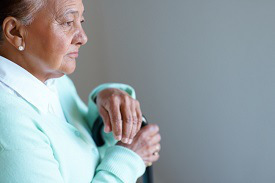 Senior woman alone