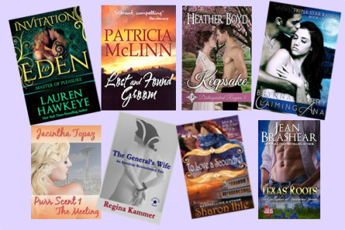 Hump Day books from Lauren Hawkeye, Patricia McLinn, Heather Boyd, Brynna Curry, Jacintha Topaz, Regina Kammer, Sharon Ihle, and Jean Brashear!
