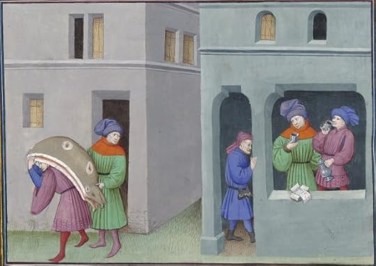 « Le livre appellé Decameron, autrement le prince Galeot surnommé, qui contient cent nouvelles racomptées en dix jours par sept femmes et trois jouvenceaulx, lequel livre ja pieça compila et escripvi Jehan Boccace de Celtald en langaige florentin, et qui nagueres a esté translaté premierement en latin et secondement en françois, a Paris, a l'ostel de noble, sage et honneste homme Bureau de Dampmartin, citoien de Paris, escuier conseillier de trés puissant et trés noble prince Charles, VI e de son nom, roy de France, par moy Laurent de Premierfait, famillier dudit Bureau, lesqueles deux translations, par trois ans faites, furent accomplies le quinziesme jour de juing l'an mil quatre cens et XIIII »