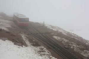 Starting the descent from Pike's Peak.