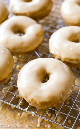 Maple Donuts by sallysbakingaddiction.com - spiced cake donuts covered in a rich, thick maple glaze. The donuts are baked, not fried and incredibly simple to prepare.