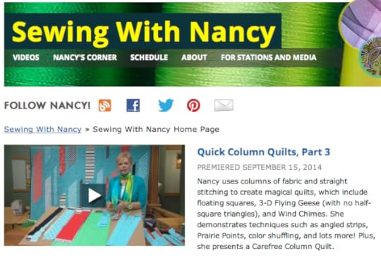 Quick Column Quilts on Sewing WIth Nancy with host Nancy Zieman