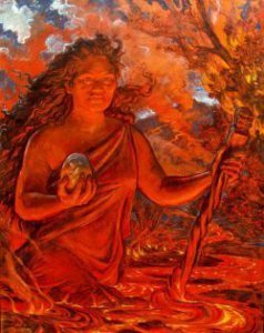 The Goddess Pele by Arthur Johnsen for Hawai'i Volcanoes National Park