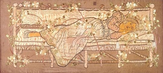 Sleeping Beauty (embroidered panel) by Ann Macbeth