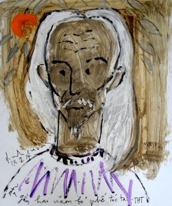 Đinh Cường phóng bút chân dung Trần Hoài Thư (9.2014)