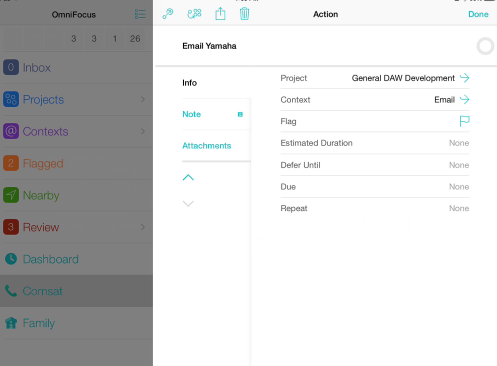 Editing a Task - OmniFocus 2 iPad