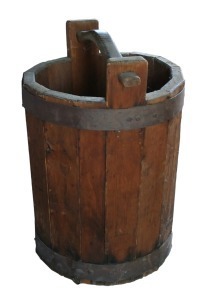 Isolated Old Bucket